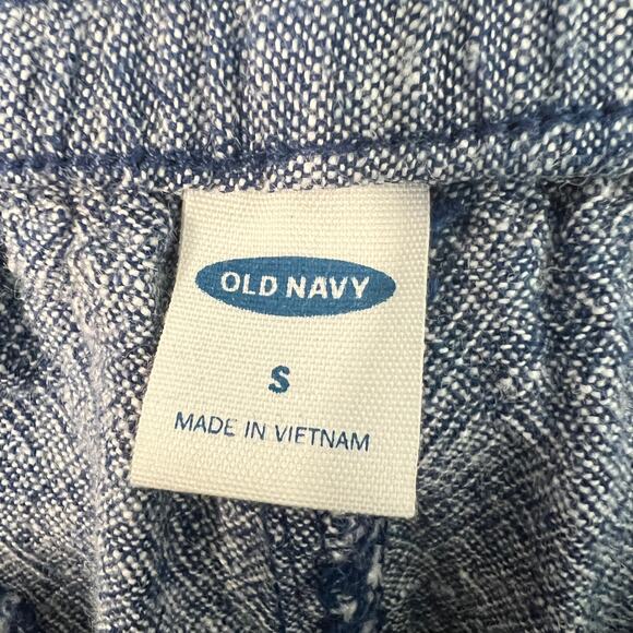 Old Navy Womens Pants Small Linen Blend Pull On Coastal Beach Minimalist Ankle - Picture 2 of 11